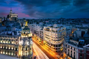 centro ciudad madrid gran vis espana